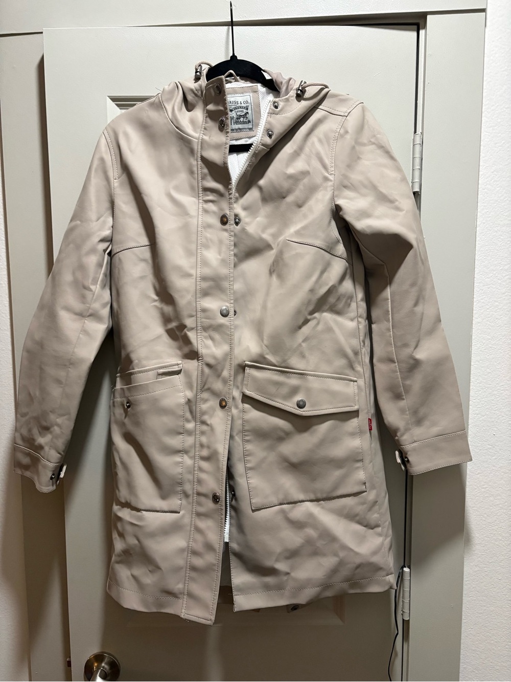 Levi's Beige Hooded Trench Coat